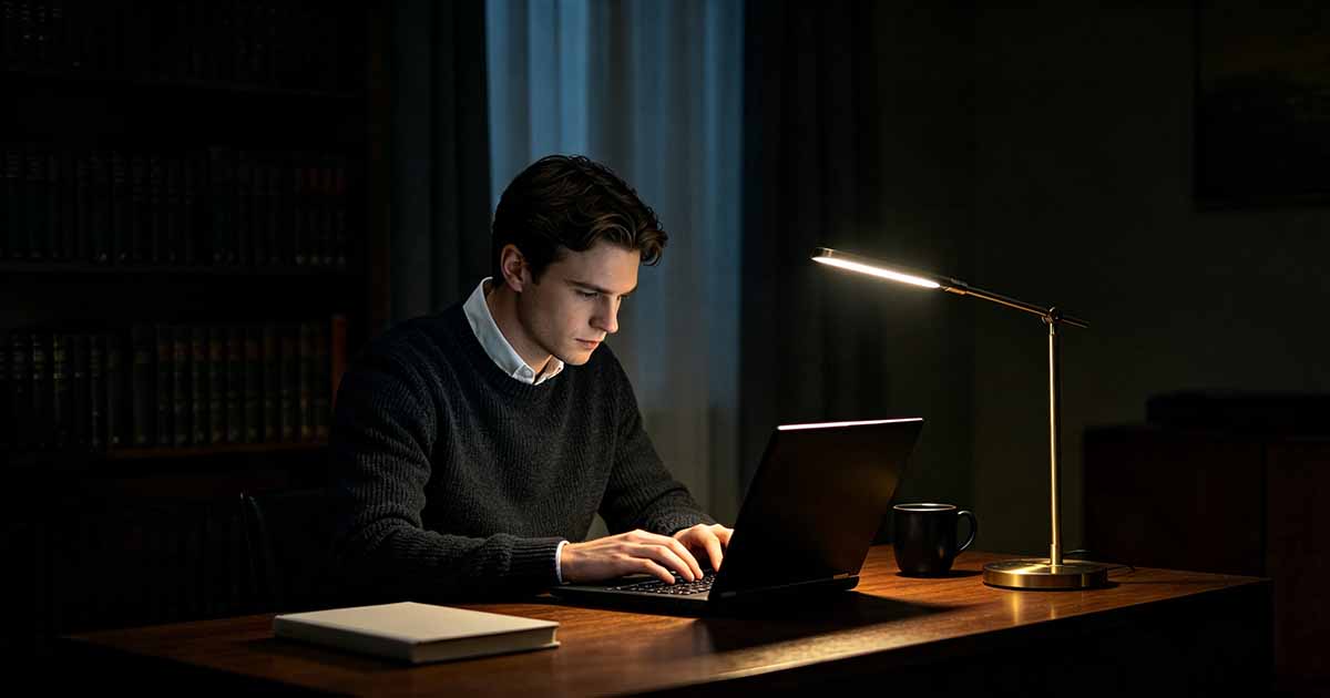 So geben Sie einem Remote-Team ehrliches Feedback, ohne die Körpersprache zu lesen: Fachkraft arbeitet am Schreibtisch