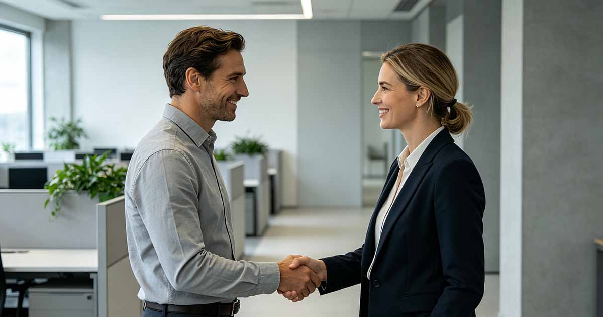 So entscheiden Sie, ob Sie Ihren Job ohne Emotionen kündigen: professioneller Handschlag