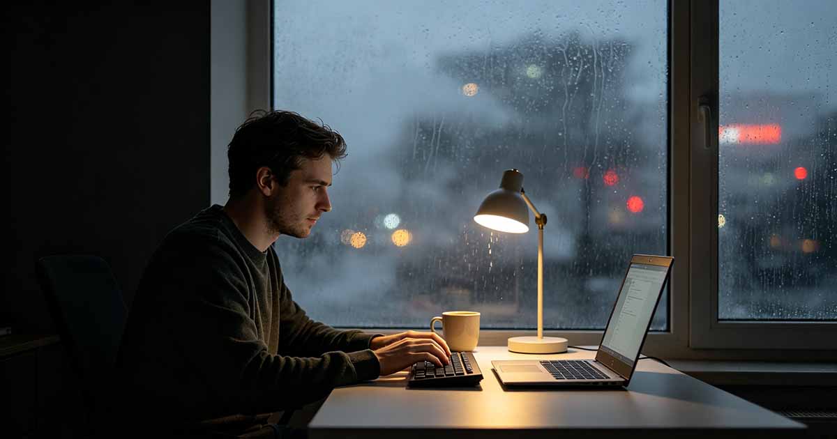 كيفية كتابة بريد إلكتروني للعمل يتم الرد عليه في أقل من ساعة: محترف يعمل على مكتبه (2)