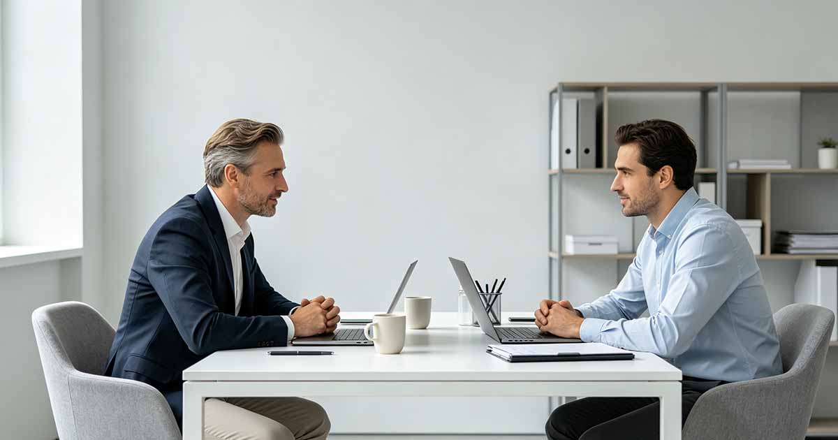 What If They Say No? Exactly What to Do When a Salary Negotiation Goes Wrong: two colleagues in conversation